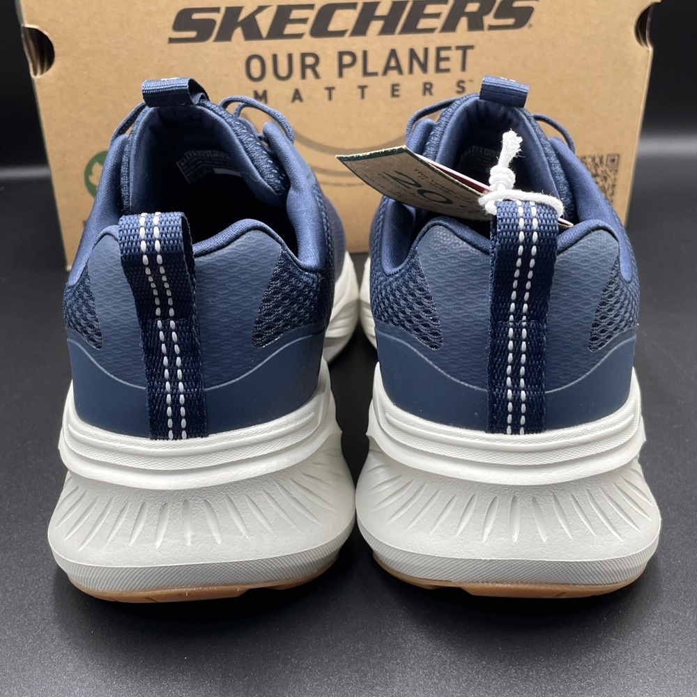 Skechers Edgeride Rekze Sneakers Navy/White Extra Wide Slip On Shoe Mens Sz 13 - Picture 4 of 8